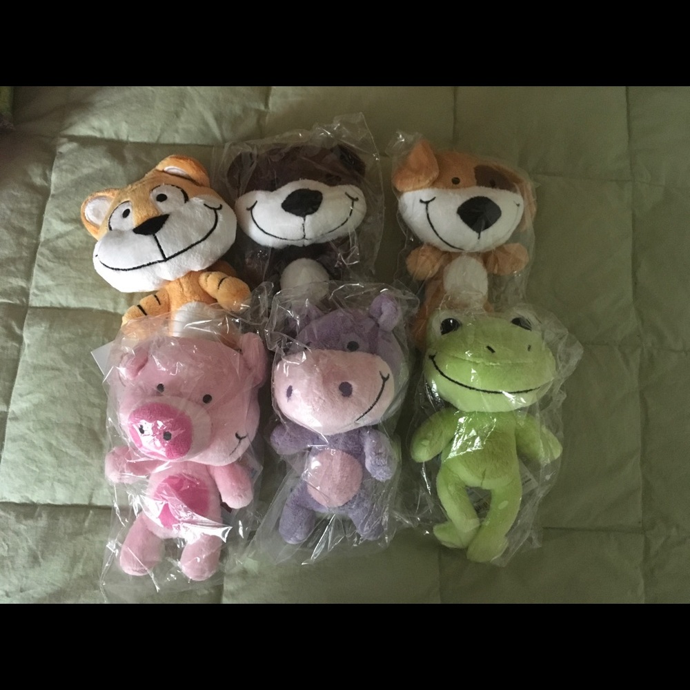 NWT Happy Pals Tiger, Bear, Frog